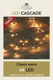 Merkloos Coen Bakker Deco B.V. Cascade draadverlichting - 2x - koperdraad - 64 Led's - warm wit - op batterij