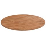 VidaXL Tafelblad rond ø 60x1,5 cm bewerkt massief eikenhout lichtbruin