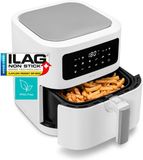 MEDION E40 XL heteluchtfriteuse (5,2 L, airfryer, 2150 W, 9 automatische programma’s, bakfunctie, frituren zonder olie, touchbediening, LED-display), mat