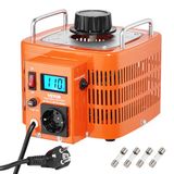 VEVOR 3000 VA automatische steltransformator met variabele spanning, 10 ampère, 230 V ingang, 0-300 V uitgang, wisselspanningsregelaar, met lcd-display, 4 extra zekeringen