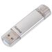 Hama USB-geheugenstick met USB 3.0 & USB 3.1-Type-C Single 128 GB zilver