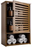 Noyer Armoire de salle de bain - Armoire à pharmacie - 40 x 20 x 60 cm