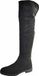 MARCO TOZZI Bottes plates pour femme en textile souple avec joli revers 2-25568-43, Taille : 40 UE, Couleur : Noir