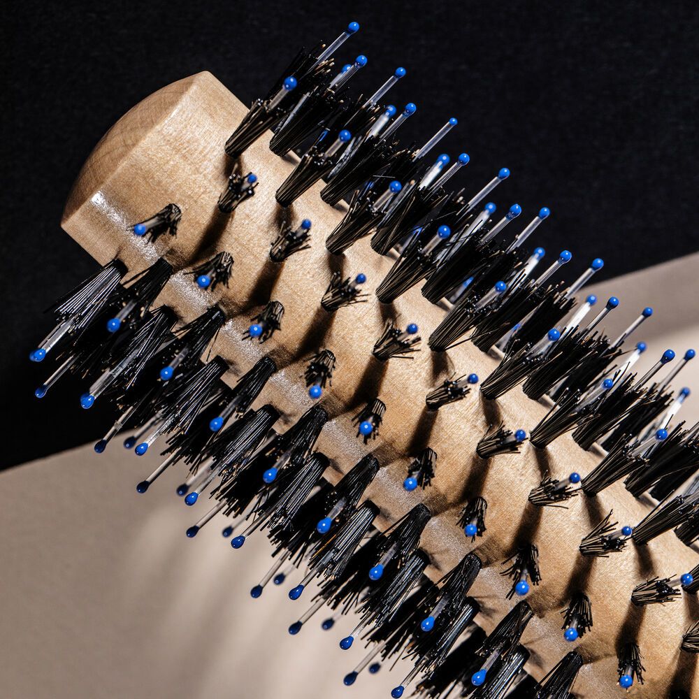 Sisley The Blow-Dry Brush N°1 - Ronde Haarborstel - Zwart/Hout - 1 Stuk