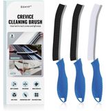 Brosse de nettoyage coins et interstices - Brosse dure - Acier inoxydable - Bleu - Tête étroite pour joints et coins