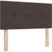 Tête de lit LED marron foncé 100 cm tissu