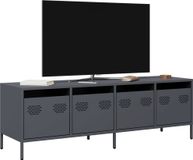 Maison Exclusive - Meuble TV, anthracite, 135x39x43,5 cm, en acier laminé à froid