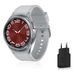 Samsung Galaxy Watch6 Classic smartwatch met oplader, gezondheidstracker, sporttracker, snelladen, 4G/LTE, 43 mm, zilver, Amazon-versie FR