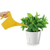Zendea Ronde bloempot voor planten, bloemen en kruiden, 13 x 13 x 12 cm, ideaal voor tuin, terras of balkon, met praktisch drainagesysteem en waterniveaucontrole