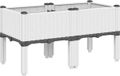 vidaXL Plantenbak met poten 80x40x42 cm polypropeen wit
