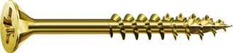 Spax Universele schroef, 5 x 100 mm, 90 stuks, Deeldraad, Verzonken kop, Kruiskop Z2, 4CUT, YELLOX