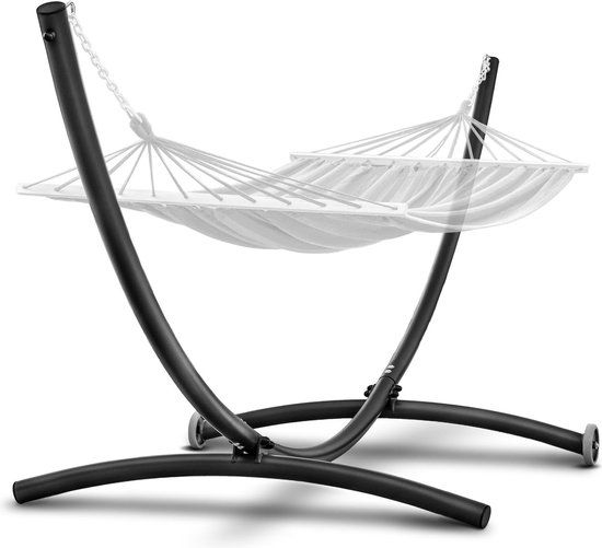 Viking Choice Hangmat standaard - met wielen - zwart - 380x130x125 cm