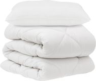 vidaXL - Dekbedset met kussen - 2 stuks - Wit - Microvezel