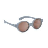 Béaba Casual Babyzonnebril – 9 tot 24 Maanden – Categorie 3 UV-400 – Met Zijbescherming & 360° Verstelbare Poten – Galet/Grijs