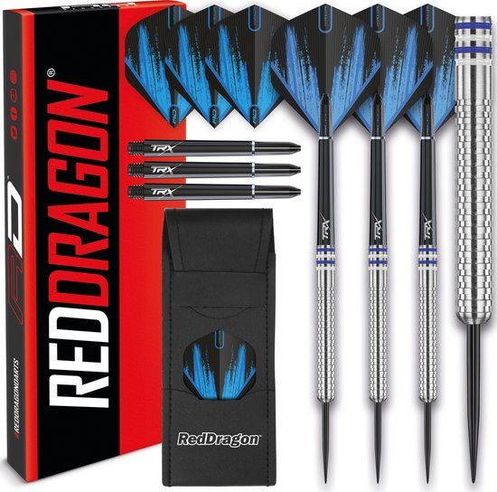 Red Dragon Raider Steeltip Dartpijlen - 23g - Blauw