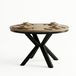 Craft Gold Table à manger ronde extensible noir RAL 120/220 cm