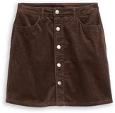 Tom Tailor Denim Minirok van corduroy met knoopsluiting - Maat L - cool dark brown