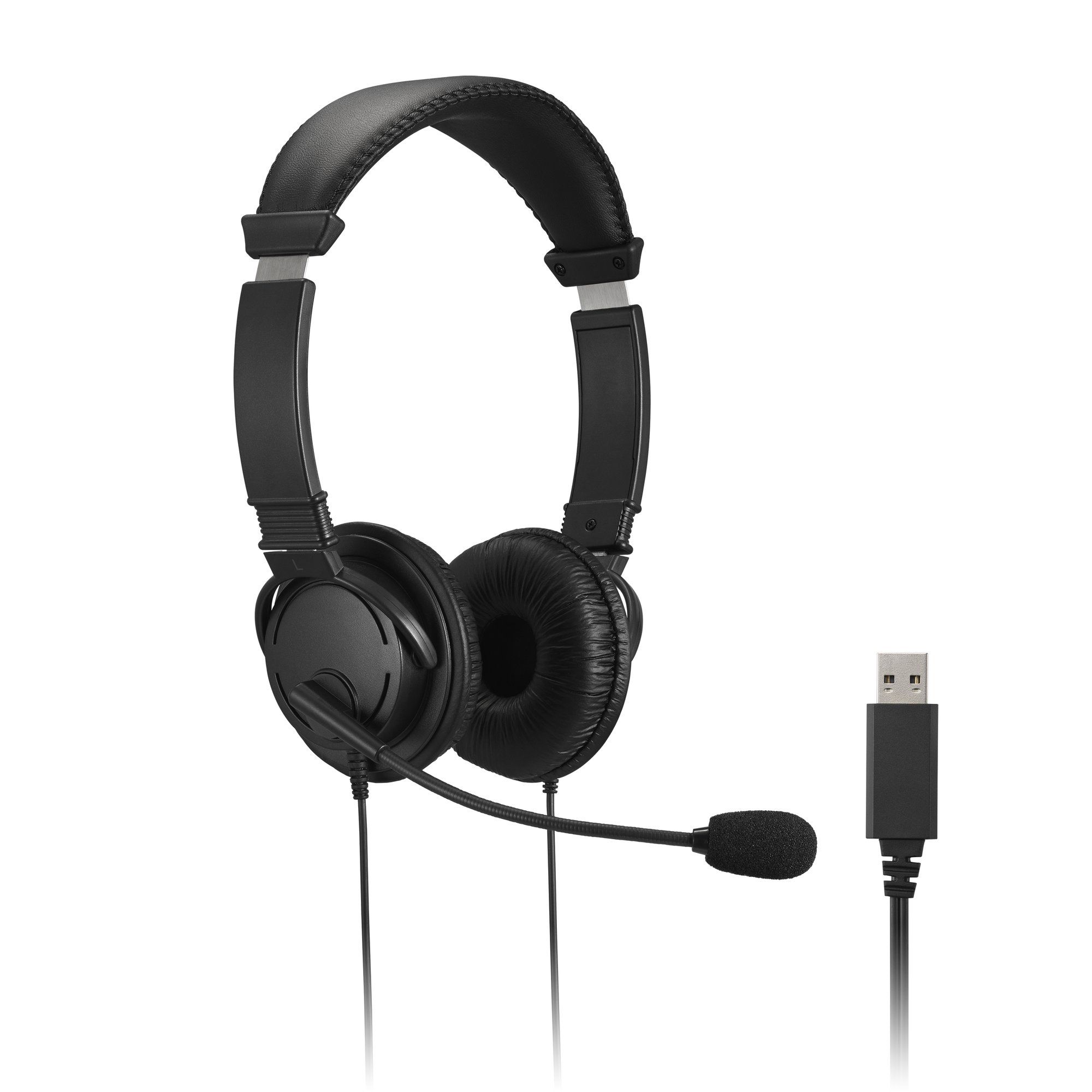 Kensington K33065WW Headset - Bedraad - USB Type-A - Zwart