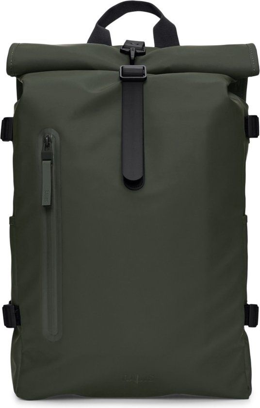 Rains R14590-03 Rolltop Rugzak - Groen - 23L - Unisex