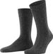 FALKE Lhasa Rib eenkleurig wol kasjmier sokken heren grijs - maat 47-50