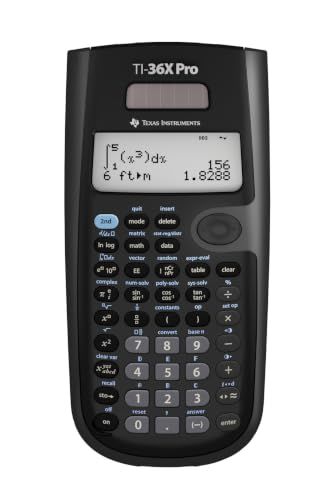 Texas Instruments TI-36X PRO Schoolrekenmachine (4-regels), alleen met Franse handleiding en taal, 36PRO/TBL/1L1, zwart
