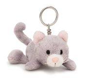 NICI 62133 Sleutelhanger kat, 10 cm, grijs