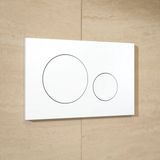 Mirlux Bedieningsplaat voor Geberit Sigma UP200/UP300/UP320 – Dual Flush – ABS Kunststof – Mat Wit – Wandmontage – Toilet Drukplaat