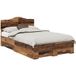 Lit Double Lit Adulte Cadre De Lit Bois Ancien 120 X 190 Cm Bois D'Ingénierie