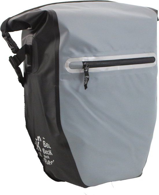 BECK DR.Y Waterdichte Enkele Fietstas - Zwart/Zilver - 20L