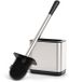 Sans marque Brosse de toilette en silicone - Argent