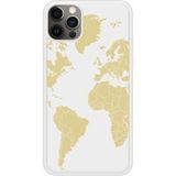 iPhone 12 Pro Bedrukt siliconen hoesje Map beige