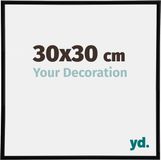 yd. Cadre photo 30x30 cm Noir Brillant Plastique