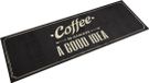 vidaXL Keukenmat wasbaar koffietekst 60x180 cm fluweel