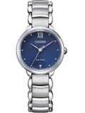 Citizen EM0920-86L Horloge Dames Staal Zilverkleurig Blauw Saffierglas Solar 28mm