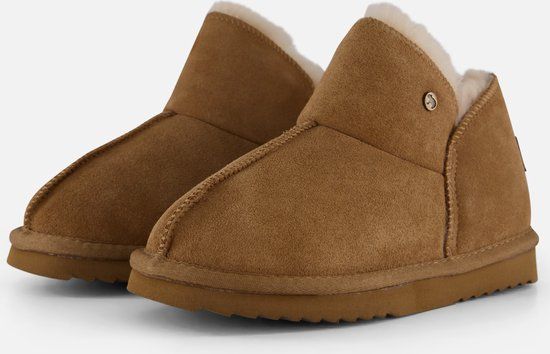 Warmbat Willow Suede Dames Sloffen - Camel - Maat 38