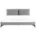 Beliani MELLE - Lit double - Gris - 180 x 200 cm - Velours