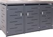 MCW Afvalbakberging driedubbel MCW-H40, containerberging met plantenbak roestvrij staal 78kg 125x198x84cm