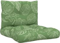 vidaXL Palletkussens 2 st bladpatroon oxford stof