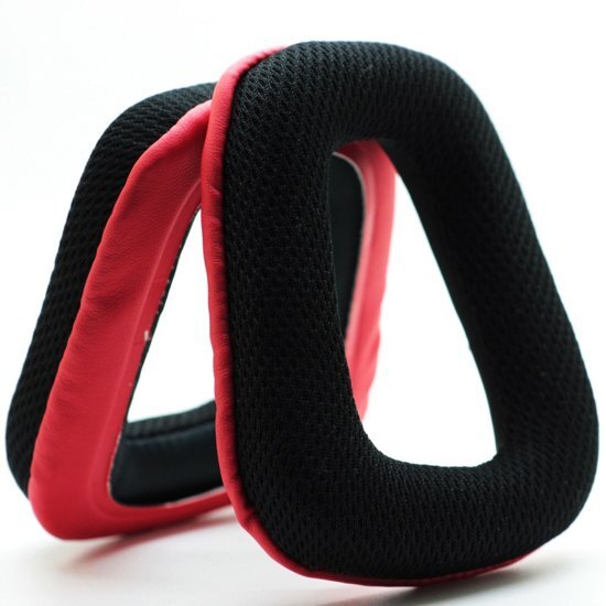 Mmobiel Koptelefoon oorkussens earpads geschikt voor: Logitech G35 G930 G430 F430 F450 Surround Gaming Headset zwart/rood