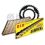 Kettingset DID Kettingset staal 530VX3 / 100 eindeloos voor Honda CB K2 K3 F F2 550 cc bj. 1974-1978