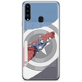 ERT GROUP mobiel telefoonhoesje voor Samsung A20S origineel en officieel erkend Marvel patroon Captain America 013