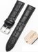 By Qubix - Crocodile Leather Watch Strap for Garmin Forerunner 570 (42mm) / 55 / 245 / 645 - Black - 20mm