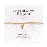 A Beautiful Story armband Sweetheart Rose Quartz