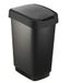 Rotho Salsa Afvalbak 25l met deksel, Kunststof (PP) BPA-vrij, Zwart, 25l (33.3 x 25.2 x 47.6 cm)
