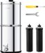 Vevor Zwaartekracht Waterfiltersysteem Waterfilteremmer 4,4+5,5l 2 Filters Zilver