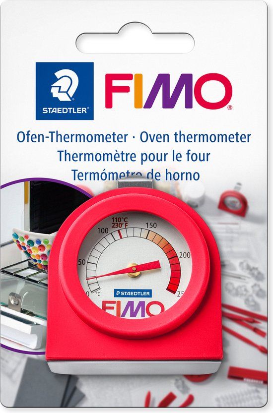 FIMO Oventhermometer - Rood - Siliconen - 14.50 cm