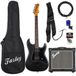 JET Guitars JS-400 Noir Mat pack débutant guitare électrique