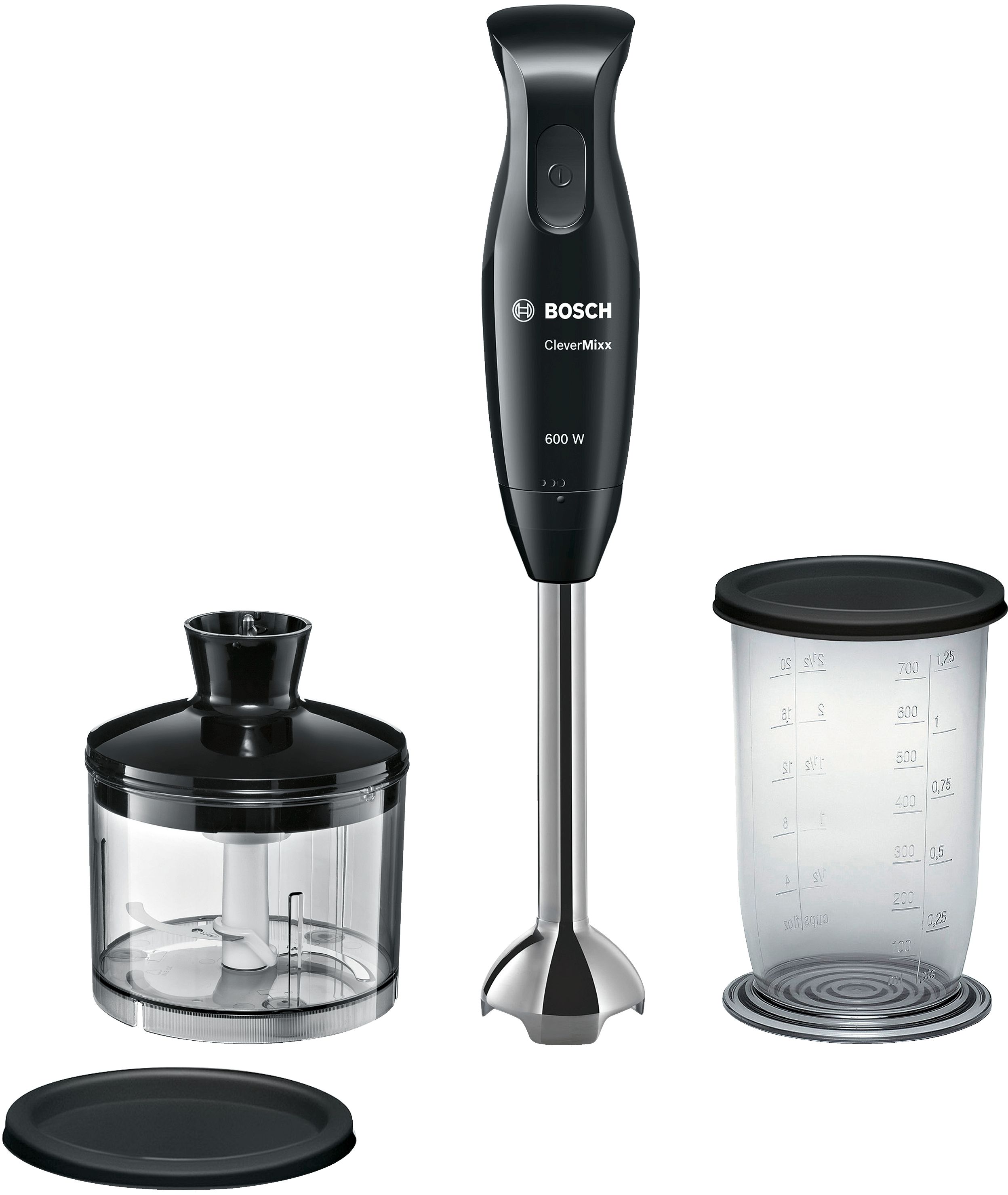 Bosch MSM2620B Blender voor op aanrecht - 600W - Zwart/Transparant
