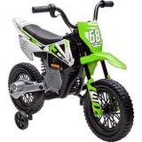 Moto Électrique Cross Enfant 12V - 2 Moteurs, 5 Km/h, Pour 3-6 Ans - Vert