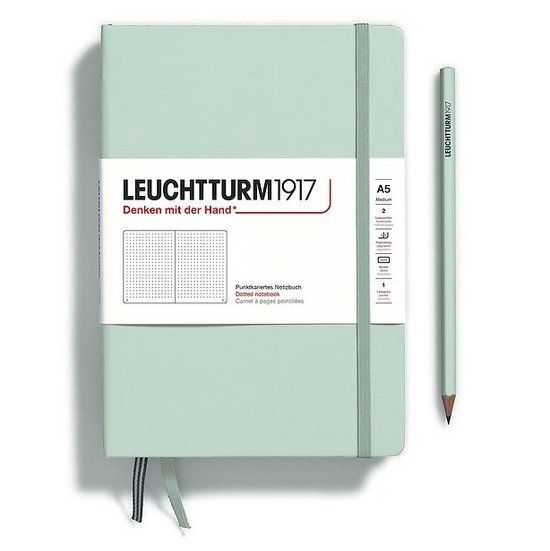 Megamoviestore Leuchtturm1917 A5 Dotted Notebook - Mint Green - 251 Pages - Hardcover